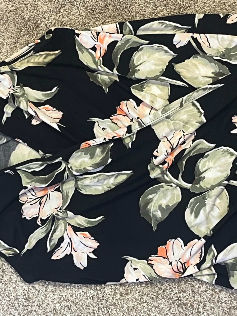 Asymmetrical floral top